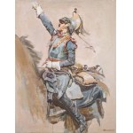Ernest MEISSONIER. Francja XIX w. (praca przypisywana) (1825 - 1891), Studium kirasjera z 1807 roku ( Bitwa pod Friedlandem)