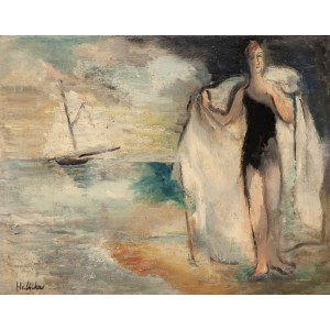 Alicja Halicka (1894 Kraków - 1975 Kraków), Na plaży, lata 30. XX w.