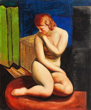 Mojżesz (Moise) Kisling (1891 Kraków - 1953 Paryż), Akt siedzący blondynki (