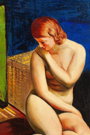 Mojżesz (Moise) Kisling (1891 Kraków - 1953 Paryż), Akt siedzący blondynki (