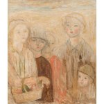 Tadeusz Makowski (1882 Oświęcim - 1932 Paryż), Grupa dzieci z koszykiem owoców, 1925