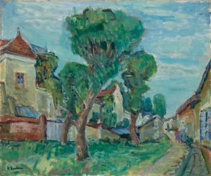 Henryk Epstein (1891 Łódź - 1944 obóz koncentracyjny, prawdopodobnie Auschwitz), Droga we wsi, lata 30. XX w.