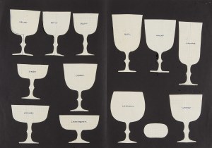JOSEF HOFFMANN (Pirnitz 1870 - 1956 Vienna), Design for Drinking Glasses