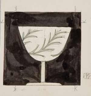 JOSEF HOFFMANN (Pirnitz 1870 - 1956 Vienna), Glas with floral Pattern