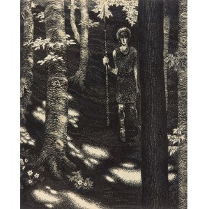 ERWIN STOLZ (Kyselka 1896 - 1987 Vienna), Hunter in the Forest