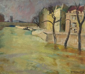 WILLY EISENSCHITZ (Vienna 1889 - 1974 Paris), At the Seine in Paris, 1957