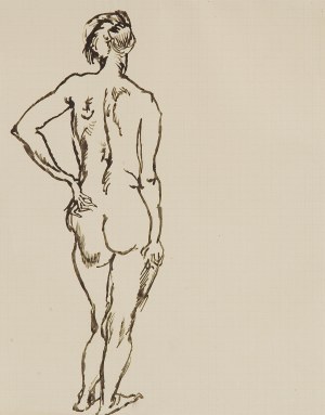 GEORGE GROSZ (Berlin 1893 - 1959 Berlin), Standing female Nude