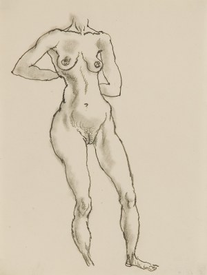 GEORGE GROSZ (Berlin 1893 - 1959 Berlin), standing nude II, 1914