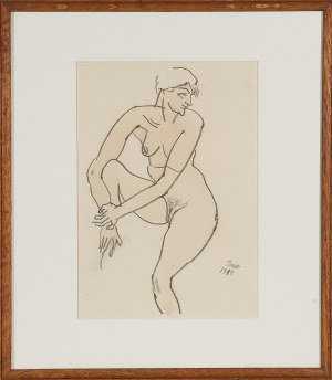GEORGE GROSZ (Berlin 1893 - 1959 Berlin), Sitting Nude, 1918