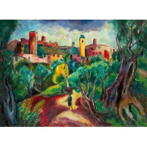 JOSEF EBERZ (Limburg an der Lahn 1880 - 1941 Munich), Landscape near Assisi, 1920