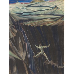 HANNS HAAS (1890 - 1963 Munich), Climber in the Rock, 1923