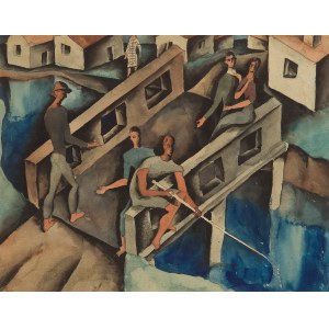 UMKREIS GRUPPE 33 (Basel 1933), Fishermen on the Bridge