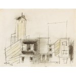 LYONEL FEININGER (New York 1871 - 1956 New York), City with Church Tower, 1954