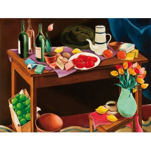 HERBERT PLOBERGER (Wels 1902 - 1977 Munich), On the table, under the table
