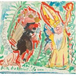 OSKAR LASKE (Czernowitz 1874 - 1951 Vienna), Nicolo and Krampus, 1940