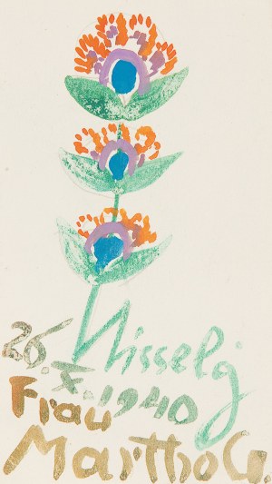 OSKAR LASKE (Czernowitz 1874 - 1951 Vienna), Flower for Ms. Martha, 1940