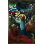 KÜNSTLER UNBEKANNT Jesus at Mount of Olives, 1933, oil/canvas, 184 x 114,5 cm