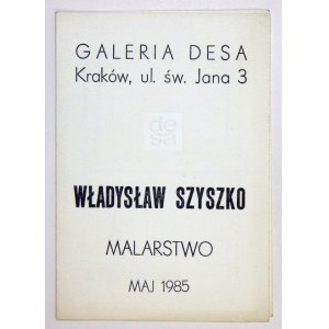 Władysław Szyszko. Malarstwo - katalog. Odręczny podpis artysty