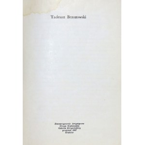 Tadeusz Brzozowski - katalog 1987