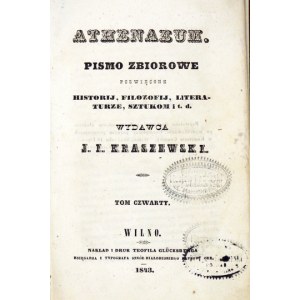 ATHENAEUM. Pismo zbiorowe ...Wilno. R. 1843, t. 4