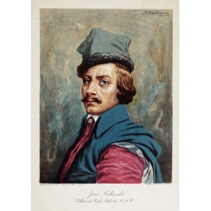 JAN Kiliński. Portret w barwnej litografii form. 31,8x24 na ark. 43x33 cm.