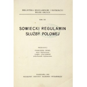 SOWIECKI regulamin służby polowej. 1932