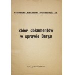 ZBIÓR dokumentów w sprawie Bergu. Londyn, X 1954. Wyd. Min. Sprawiedliwości R.P. 8, s. 23, tabl. 10....