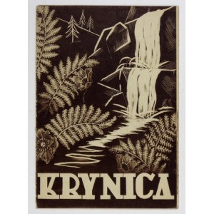 KRYNICA - folder reklamowy, lata 1930-te. Format: 33x46,5 cm, po złożeniu 16,5x11,...