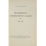 LUDYGA-LASKOWSKI J[an] - Materjały do historji powstań g./śląskich. T.1: 1919-1920. Katowice 1925. Księg. Pol. 8, s....