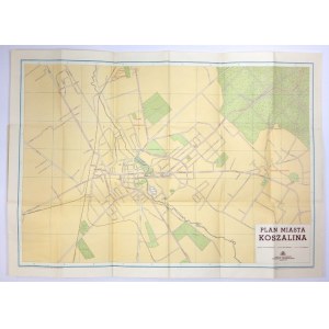 [KOSZALIN]. Plan miasta Koszalina. Plan barwny form. 44,5x64,5 cm.