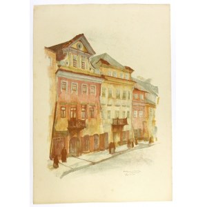 Gumowski J. K. - Lublin: Domy na ul. Szerokiej. Litografia barwna 1918