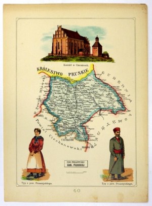Bazewicz J. M. - POWIAT przasnyski, Gub. płockiej - mapa 1907