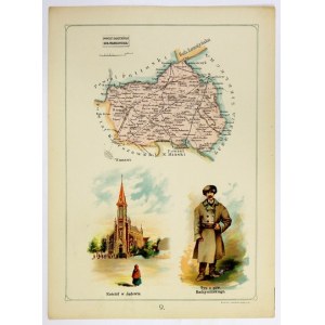 Bazewicz J. M. - POWIAT radzymiński, Gub. warszawskiej - mapa 1907