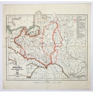 [POLSKA]. Polska. Mapa administracyjna 1920. Mapa 33x34 cm.