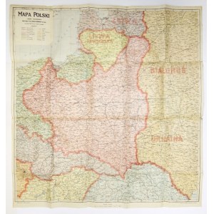[POLSKA]. Mapa Polski. Oprac. W. Pokorny i A. Tomaszewski. 1921. Wyd. I