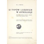 PRENGEL Fr[anciszek] A[ugust] - 12 typów ludzkich w astrologji. Ich charakter, talent i skłonności oraz zarysy losu. Łat...