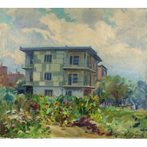 Wladyslaw SERAFIN (1905-1988), Urban motif with sunflowers