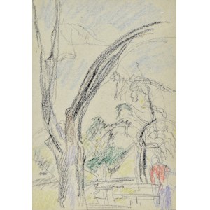 Wojciech WEISS (1875-1950), Drzewo w ogrodzie w Kalwarii