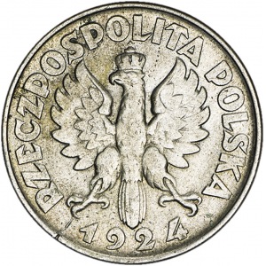 2 złote 1924 Filadelfia odwrotka