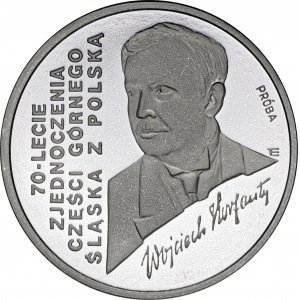 Próba NIKIEL 100.000 złotych 1992 Korfanty - 70-lecie zjednoczenia części Górnego Śląska z Polską