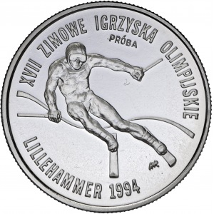 Próba NIKIEL 20.000 złotych 1993 XVII Zimowe Igrzyska Olimpijskie Lillehammer 1994