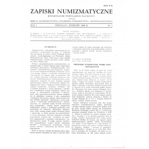 Zapiski Numizmatyczne, Wrocław 1949