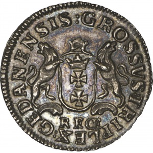 August III Sas, Trojak Gdańsk 1763 w czystym srebrze 