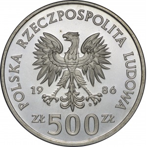 500 złotych 1986 Sowa