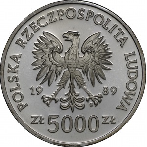5.000 złotych 1989 Władysław II Jagiełło