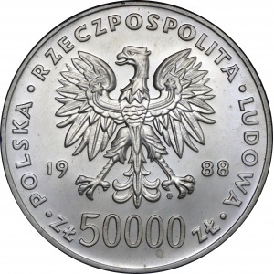 50.000 złotych 1988 Józef Piłsudski