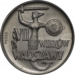 Próba CuNi 10 złotych 1965 VII wieków Warszawy