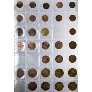 zestaw 31 monet: 1 grosz, 2 grosze, 5 groszy 1923-1939
