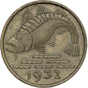 zestaw 4 monet: 5 fenigów, 10 fenigów, 1923, 1932