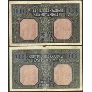 zestaw dwóch takich samych banknotów: 1000 marek (generał), 9 grudnia 1916